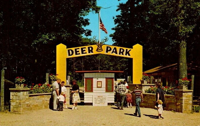 1960s postcard as deer park Michigan's Adventure (Deer Park), Muskegon